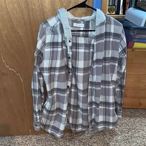 Mens pacsun flannel hoodie